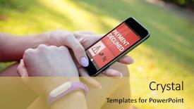  Presentation with mobile payment app business technology - Amazing theme having payment declined text on mobile backdrop and a yellow colored foreground