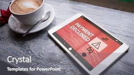  Presentation with balance of payment - Audience pleasing PPT layouts consisting of payment declined text on phone backdrop and a gray colored foreground