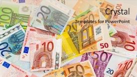  Presentation with math numbers of different fonts - Colorful presentation theme enhanced with payment methode - many different euro bills photo backdrop and a  colored foreground