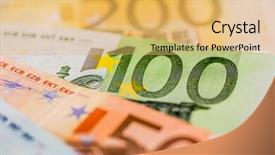  Presentation with bills - Cool new presentation with payment methode - many different euro bills backdrop and a  colored foreground