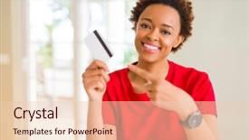  Presentation with african american marriage - Presentation theme consisting of payment point - young african american woman holding background and a lemonade colored foreground