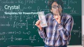  Presentation with math teacher - Audience pleasing slides consisting of money lessons - funny male math teacher backdrop and a ocean colored foreground