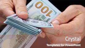  Presentation with people lost money fired businessman - Audience pleasing presentation theme consisting of payout - businessman with money backdrop and a coral colored foreground