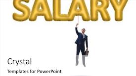  Presentation with salary - Amazing presentation theme having payroll tax - businessman flying in salary concept backdrop and a white colored foreground