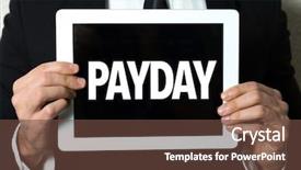  Presentation with payroll - Theme featuring payroll tax - payday background and a tawny brown colored foreground
