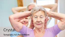  Presentation with exercise trainer - Slides with pays attention to proper execution background and a coral colored foreground