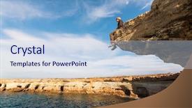  Presentation with lost at sea - Audience pleasing presentation consisting of pays chypre - beautiful sea shore in cyprus backdrop and a  colored foreground