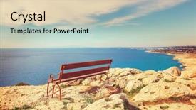  Presentation with sea games 2018 - Theme enhanced with pays chypre - beautiful sea shore in cyprus background and a  colored foreground