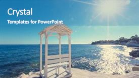  Presentation with sea shore - PPT layouts having pays chypre - beautiful sea shore in cyprus background and a  colored foreground