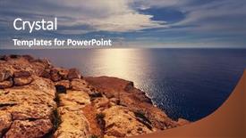  Presentation with sea shipments - Beautiful PPT layouts featuring pays chypre - beautiful sea shore in cyprus backdrop and a  colored foreground