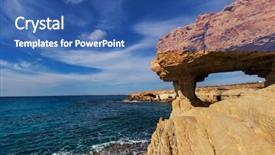  Presentation with burial at sea - Colorful PPT theme enhanced with pays chypre - beautiful sea shore in cyprus backdrop and a  colored foreground