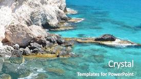  Presentation with coast - Presentation theme consisting of pays chypre - coast of cyprus background and a  colored foreground