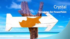  Presentation with flag - Slides having pays chypre - cyprus flag wooden sign background and a  colored foreground