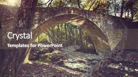  Presentation with medieval - PPT theme featuring pays chypre - medieval venetian bridge in cyprus background and a  colored foreground