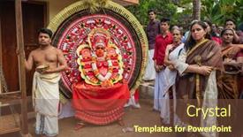  Presentation with india festival - Colorful presentation enhanced with payyanur-india-december-5-2019 backdrop and a tawny brown colored foreground