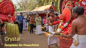  Presentation with india festival - PPT theme having payyanur-india-december-5-2019 background and a tawny brown colored foreground