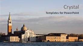  Presentation with check or tick mark - Theme with pazzia san marco saint mark place in the beautiful city of venice in italy background and a lemonade colored foreground