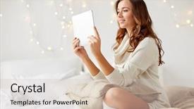  Presentation with healthcare technology internet of things cloud - Presentation theme consisting of pc - technology internet christmas and people background and a  colored foreground