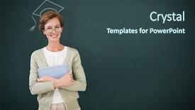  Presentation with library - Theme having pc at library against teal background and a  colored foreground