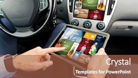  Presentation with car business - Colorful PPT theme enhanced with pc broadcast - transport business trip technology backdrop and a red colored foreground