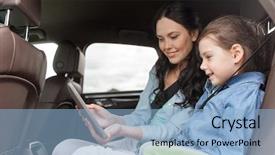  Presentation with road trip - Cool new slides with pc computer driving in car backdrop and a light blue colored foreground