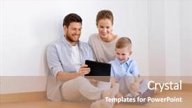  Presentation with mortgage - Theme having pc computer moving to new background and a coral colored foreground