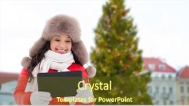  Presentation with transport and future technology concept - Theme enhanced with pc computer over christmas tree background and a tawny brown colored foreground