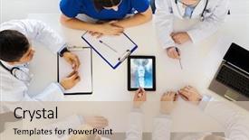  Presentation with spine surgery - Theme consisting of pc computer screen at hospital background and a soft green colored foreground