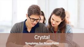  Presentation with school technology - PPT theme enhanced with pc in lecture at school background and a  colored foreground