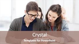  Presentation with technology students - Slide deck having pc in lecture at school background and a coral colored foreground