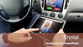  Presentation with business communication - Amazing presentation theme having pc off - transport business trip technology communication backdrop and a tawny brown colored foreground