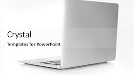  Presentation with processor - Theme consisting of pc processor - modern laptop isolated on white background and a white colored foreground