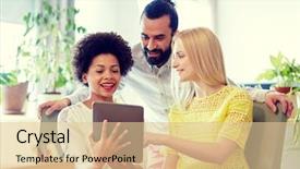  Presentation with oil and gas technology start up - Amazing slide set having pc student - business technology startup and people backdrop and a lemonade colored foreground