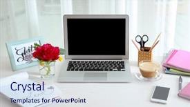  Presentation with fragrant - Slide deck having pc walpaper - beautiful fragrant flowers as floral background and a sky blue colored foreground