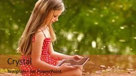  Presentation with cycling - Audience pleasing presentation consisting of pc walpaper - bikes cycling girl into park backdrop and a red colored foreground