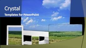  Presentation with nature riverfront development 3d - Amazing presentation theme having pc walpaper - monitor laptop tablet and phone backdrop and a cobalt blue colored foreground