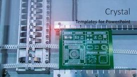  Presentation with soldering - PPT theme with pcb-board-soldering-iron-tips background and a light blue colored foreground