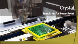  Presentation with intelligence - Beautiful presentation design featuring pcb design - artificial intelligence machine in modern backdrop and a  colored foreground