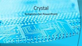  Presentation with blue circuit board - Audience pleasing presentation theme consisting of pcb design - circuit board blue toned backdrop and a arctic colored foreground