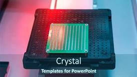  Presentation with factory machine - Audience pleasing PPT layouts consisting of pcb-processing-on-machine-working backdrop and a ocean colored foreground