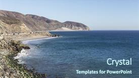  Presentation with california - Colorful PPT theme enhanced with pch north of malibu near backdrop and a ocean colored foreground