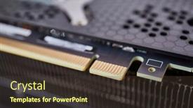  Presentation with connector - Cool new slide deck with pci-express-pcie-connector-detail backdrop and a tawny brown colored foreground