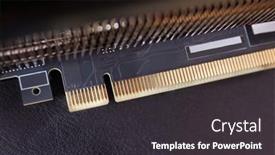  Presentation with connector - Cool new PPT theme with pci-express-pcie-connector-detail backdrop and a dark gray colored foreground