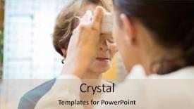  Presentation with optometrist - Slide deck enhanced with disability - wheel chair on white background background and a light gray colored foreground