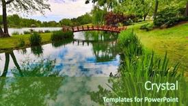  Presentation with gardens - Presentation theme having schnormeier gardens in gambier ohio background and a tawny brown colored foreground