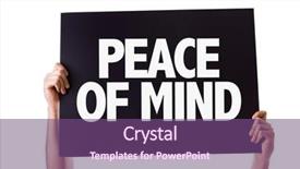  Presentation with inner peace - PPT theme enhanced with peace of mind card isolated background and a violet colored foreground