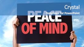  Presentation with mind - Amazing presentation design having peace of mind card backdrop and a teal colored foreground