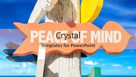  Presentation with peace - Amazing slides having peace of mind sign backdrop and a coral colored foreground