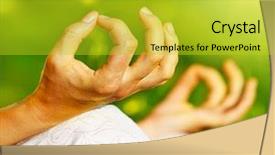  Presentation with human mind - Slide set consisting of peace soul and mind background and a yellow colored foreground