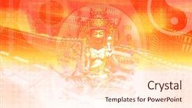  Presentation with orange abstract - Presentation having peace symbol - abstract growth background in orange background and a cream colored foreground